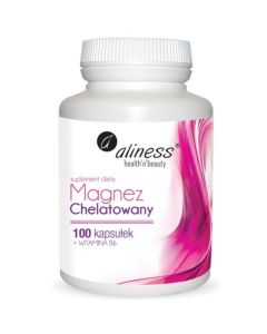 Aliness Magnez Chelatowany 560mg + witamina B6  100 kapsułek