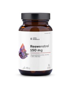 Suplement diety Resweratrol 150 mg Aura Herbals - 60 kapsułek