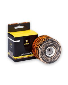 YellowTAPE Taśma do kinesiotapingu - Pomarańczowy wzór zwierzęcy - 5 cm