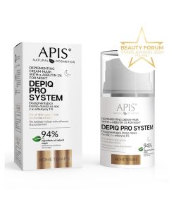 APIS DEPIQ PRO SYSTEM Depigmentująca kremo-maska na noc z α-arbutyną 1%, 50 ml