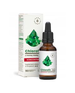 Aura Herbals - Chlorofil z morwy białej, koncentrat - krople 30 ml