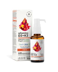 Aura Herbals - Witamina D3 4000 IU + K2 w kroplach MCT -  50 ml