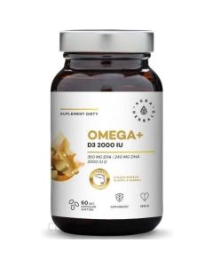 Aura Herbals - Omega+ Witamina D3 2000 IU