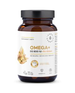 Aura Herbals - Omega+ Witamina D3 800 IU dla dzieci