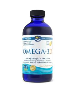 Nordic Naturals - Omega-3D 1560mg o smaku cytrynowym - 237 ml