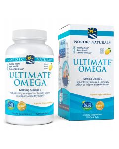 Nordic Naturals Ultimate Omega 1280 mg - Kwasy Omega o smaku cytrynowym - 120 kapsułek