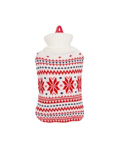 Termofor z naturalnej gumy + miękki sweterek Sanity- Długo utrzymuje ciepło- 2L