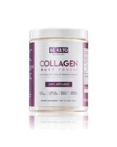 BeKeto Keto Hydrolizowany kolagen i olej MCT - Bezsmakowy - 300g