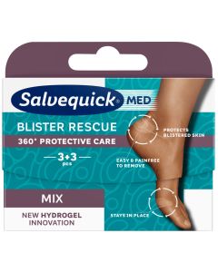 SALVEQUICK plastry Blister Rescue MIX 3+3 szt. (pęcherze)