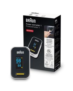 BRAUN PULSE OXIMETER 1 Pulsoksymetr medyczny OLED, dokładny pomiar SpO2 i tętna
