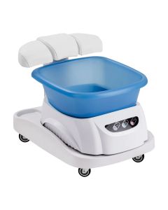 Brodzik do pedicure Azzurro z masażerem i białym wózkiem