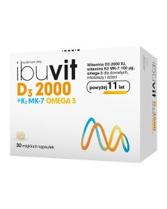 Witamina D3 2000 + K2 MK-7 Omega 3 Ibuvit - 30 kapsułek