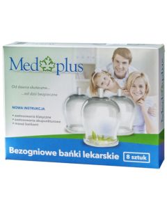 Med Plus - Bańki bezogniowe - 8 szt. + Pompka ergonomiczna