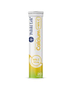 POLSKI LEK Calcium + Wit. C smak cytrynowy