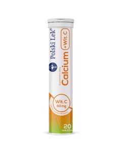 POLSKI LEK Calcium + Wit. C smak pomarańczowy