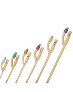 Cewnik urologiczny dwudrożny silikonowany z gumową zastawką Foleya 2-WAY-CH12-5 - 10 ml-1