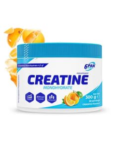 6PAK CREATINE MONOHYDRATE Kreatyna pomarańcza 300g