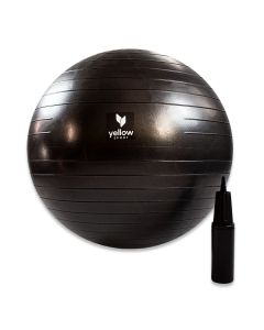YellowGYM ball yellowSport  piłka do ćwiczeń i rehabilitacji-65cm-Czarny