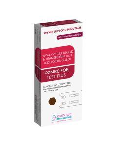 Domowe Laboratorium Combo Fob Plus, test do wykrywania hemoglobiny i transferyny w kale, 1 sztuka