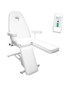 BIOMAK Fotel ster.elektr. do pedicure FE-602 biały ( poduszka z otw. + podłokietniki białe)