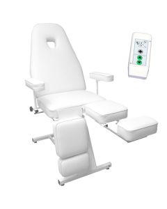 BIOMAK Fotel ster.elektr. do pedicure FE-602 BIS biały ( poduszka z otw. bez podłokietników)