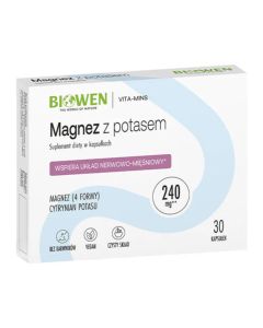 BIOWEN Magnez z potasem [ BLISTRY ] - 30 kaps.