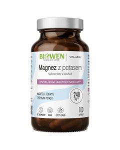 BIOWEN Magnez 4X z Potasem - 100 kaps.