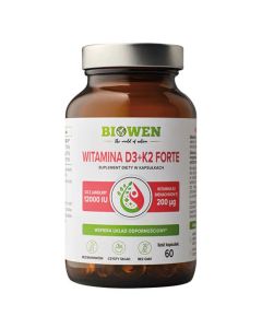 BIOWEN Witamina D3+K2 Forte 12.000iu - 60 kaps.