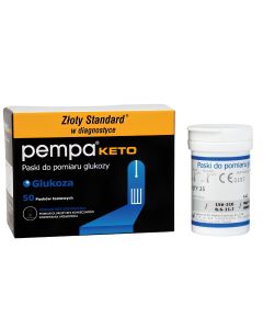 Paski do pomiaru glukozy Pempa KETO 50 szt. – bez kodowania