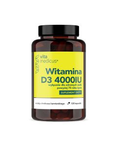 Witamina D3 4000 IU dla osób powyżej 75 roku życia VitaMedicus - 120 kapsułek