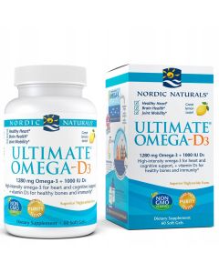 Nordic Naturals Ultimate Omega-D3, 1280mg - cytrynowe - 60 żelowych kapsułek