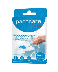 Plastry wodoodporne z opatrunkiem Pasocare - przyśpieszają gojenie się ran - 10 sztuk