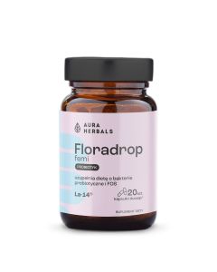 Floradrop femi probiotyk Aura Herbals - 20 kapsułek