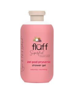 Fluff - Żel pod prysznic - Kokos - Malina - 500 ml