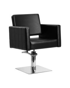 Fotel fryzjerski Gabbiano Ankara - podstawa chrom - Czarny