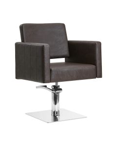 Fotel fryzjerski Gabbiano Ankara - podstawa chrom - Brązowy