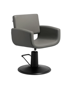 Fotel fryzjerski Gabbiano Mataro - czarna podstawa - Szary