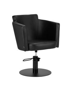 Fotel fryzjerski Gabbiano Roma - stabilna podstawa - Czarny