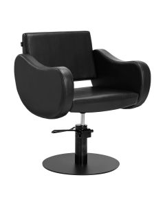 Fotel fryzjerski Gabbiano Sewilla - czarna podstawa - Czarny