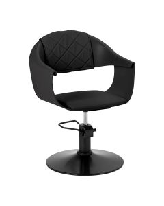 Fotel fryzjerski Hair System Halo - czarna podstawa - Czarny