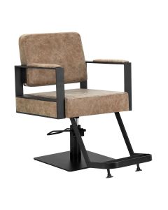 Fotel fryzjerski hydrauliczny Gabbiano Modena - Brązowy