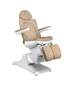 Fotel kosmetyczny elektr. Azzurro 870S pedi 3 siln. cappuccino