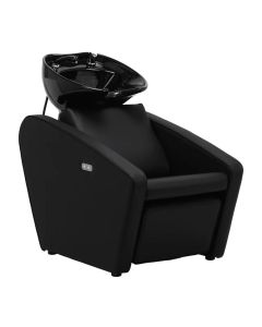 Gabbiano Myjnia fryzjerska Emma z elektrycznym podnóżkiem czarna