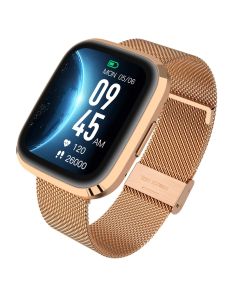Garett - Złoty + Stal - Elegancki Smartwatch GRC Style