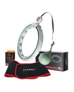 HMS Hula Hop HHM15 magnetyczny z licznikiem + pas wyszczuplający - zielony