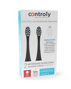 Hydrex Końcówka do szczoteczki Controly Supersonic i Daily II Czarna - miękka