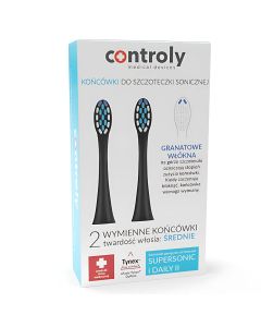 Hydrex Końcówka do szczoteczki Controly Supersonic i Daily II Czarna - średnia