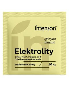 Intenson Elektrolity o smaku malina cytryna 16g z obniżoną zawartością sodu