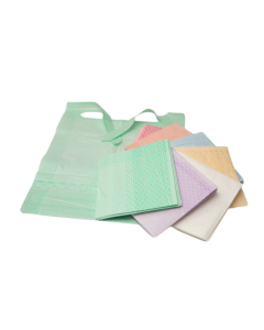 Jednorazowy śliniak stomatologiczny z kieszenią, 100 szt. - Zielony