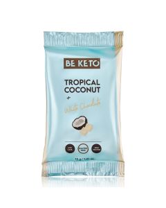 Beketo Batony Keto - Pyszne i zdrowe przekąski - Kokos i Biała Czekolada
